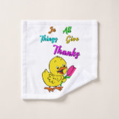 In alle dingen geven Bedankt chick tulp Thanksgivi Bad Handdoek (Wasdoekje)