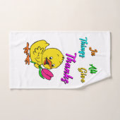 In alle dingen geven Bedankt chick tulp Thanksgivi Bad Handdoek (Handdoek)