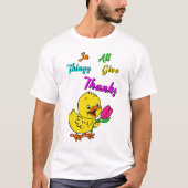 In alle dingen geven Bedankt chick tulp Thanksgivi T-shirt (Voorkant)