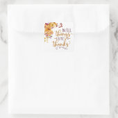 In alle dingen geven Bedankt herfstbloemen Vierkante Sticker (Tas)