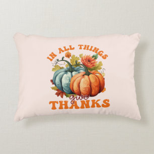 In alle dingen geven Bedankt pompoen Accent Kussen