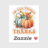 In alle dingen geven Bedankt pompoen Sticker (Vel)
