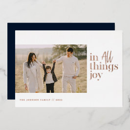 In alle dingen, Joy Photo Folie Feestdagenkaart