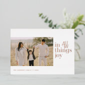 In alle dingen, Joy Photo Folie Feestdagenkaart (Staand Voorkant)