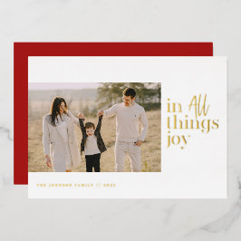 In alle dingen, Joy Photo Folie Feestdagenkaart