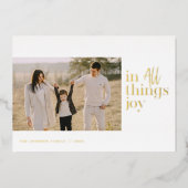 In alle dingen, Joy Photo Folie Feestdagenkaart (Voorkant)