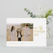 In alle dingen, Joy Photo Folie Feestdagenkaart (Staand Voorkant)