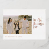 In alle dingen, Joy Photo Folie Feestdagenkaart (Voorkant)