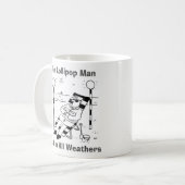 In alle westers. Lollipop Man Zonnebaden Koffiemok (Voorkant links)