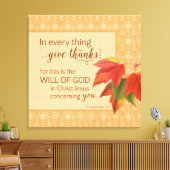 In Alles Dank Geven - 1 Tess. 5:18 Canvas Afdruk (Insitu (Woonkamer))