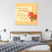 In Alles Dank Geven - 1 Tess. 5:18 Canvas Afdruk (Insitu (Slaapkamer))