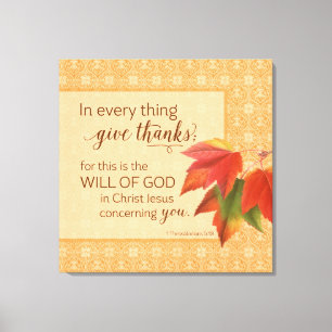 In Alles Dank Geven - 1 Tess. 5:18 Canvas Afdruk