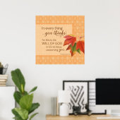 In Alles Dank Geven - 1 Tess. 5:18 Poster (Thuiskantoor)