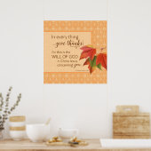 In Alles Dank Geven - 1 Tess. 5:18 Poster (Keuken)