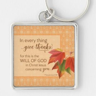 In Alles Dank Geven - 1 Tess. 5:18 Sleutelhanger