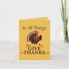 In Alles Dankbaar Kalkoen Gelukkig Thanksgiving Feestdagen Kaart