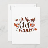In Alles Dankbaar Zijn Pompoen van Thanksgiving Da Feestdagenkaart (Voorkant / Achterkant)