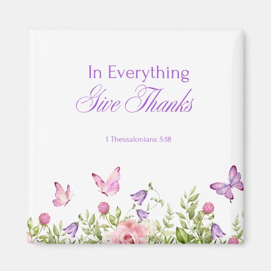 In alles geef Bedankt 2 "vierkante magneet (Voorkant)