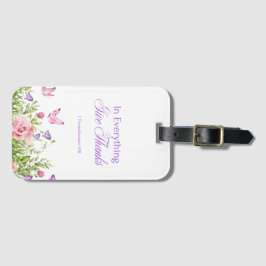 "In alles geef Bedankt" enkelzijdig Bagagelabel