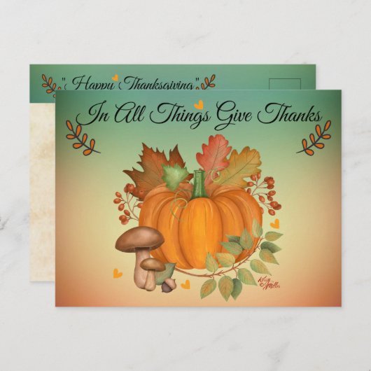 In Alles Geef Dank Kaart (Voorkant / Achterkant)