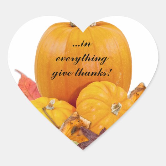In alles geef je Bedankt! Hart Sticker (Voorkant)