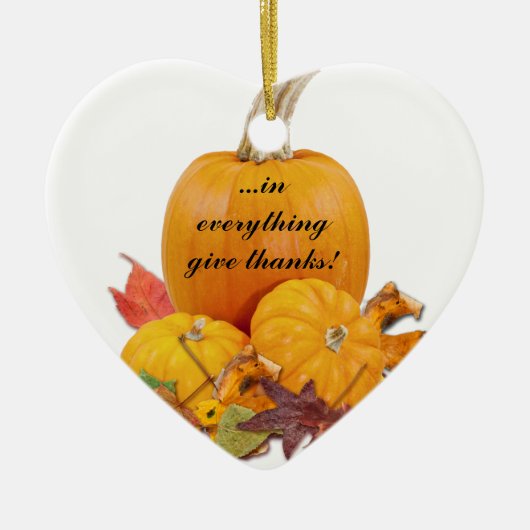 In alles geef je Bedankt! Keramisch Ornament (Voorkant)