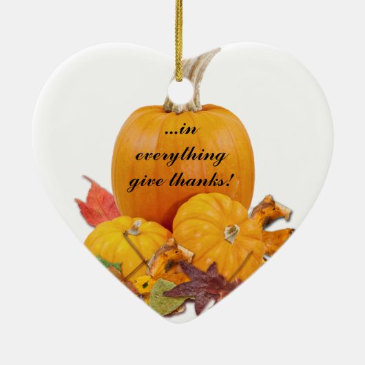 In alles geef je Bedankt! Keramisch Ornament (Achterkant)