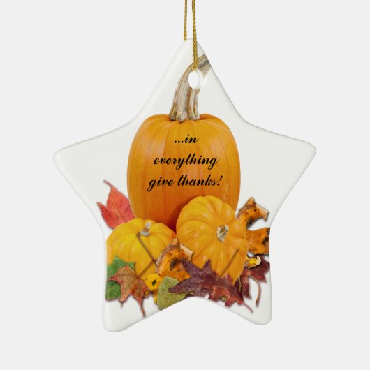 In alles geef je Bedankt! Keramisch Ornament (Rechts)