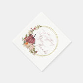 In Alles geeft u bedankt pastel en goudpompoenen Servet (Hoek)