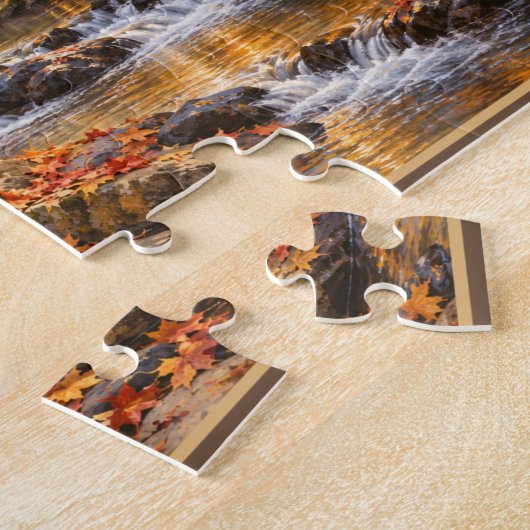 In Amber Woods Herfststroompuzzel Legpuzzel (Zijkant)