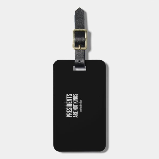 In America Presidents Are Not Kings Retro Classic Bagagelabel (Voorkant verticaal)