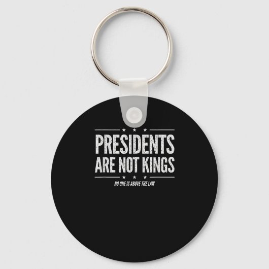 In America Presidents Are Not Kings Retro Classic Sleutelhanger (Voorkant)