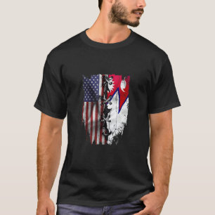 In Amerika geteelde Nepalese wortels USA Nepalese T-shirt