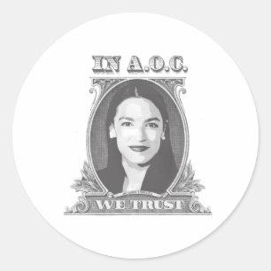 In AOC vertrouwen we Ronde Sticker