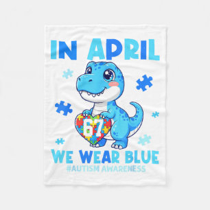 in april draag blauw voor vrouwen leraar moeder au fleece deken