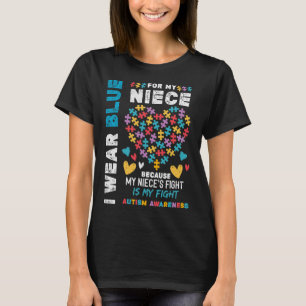 In april Draag ik blauw voor mijn nichtje Autisme T-shirt