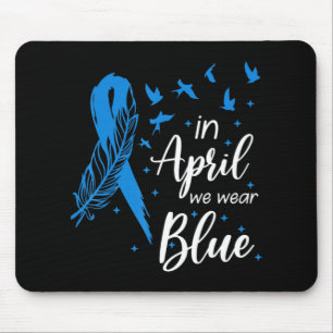 In april Draag we blauw autisme Muismat