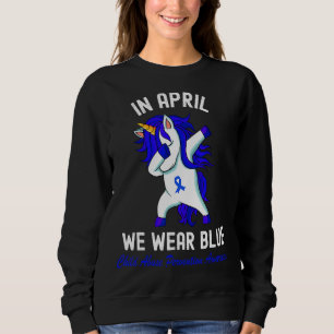 In april Draag we blauw voor kindermisbruik. Trui