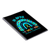 In april Draag we Blauwe Autisme Bewustheid Maand  Notitieboek (Rechterzijde)