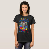 In april Draag we Blauwe Autisme Bewustmah Eleph T-shirt (Voorkant volledig)