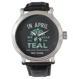 In april Draag we Blauwgroen – Seual Assault Aware Horloge