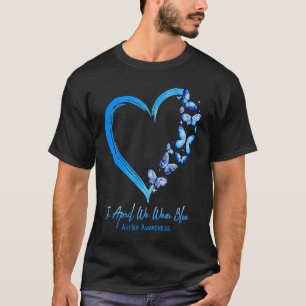 In april Draag we Blue Autism Awareness Butterfly  T-shirt