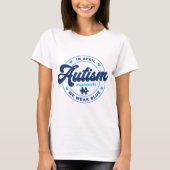 In april Draag we Blue Autism T-shirt (Voorkant)