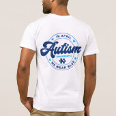 In april Draag we Blue Autism T-shirt (Achterkant)