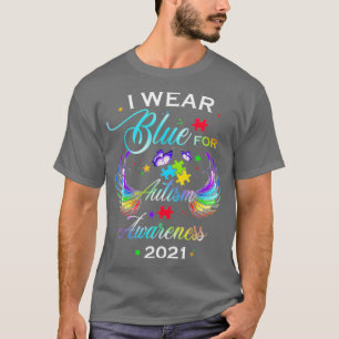 In april Draag we Blue Rainbow Puzzle Autism Aware T-shirt