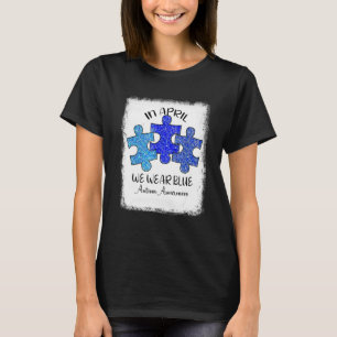 In april Draag we de blauwe autisme Autism Ribb T-shirt