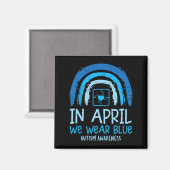 In april Draag we de blauwe autisme van waren Magneet (Voorkant / Achterkant)