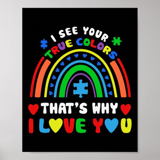 In april Draag we de blauwe autisme van waren Poster (Voorkant)