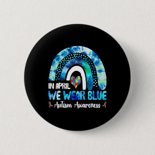 In april Draag we de blauwe autisme van waren Ronde Button 5,7 Cm