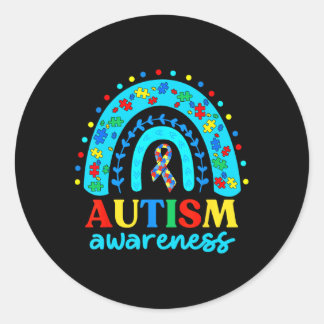 In april Draag we de blauwe autisme van waren Ronde Sticker